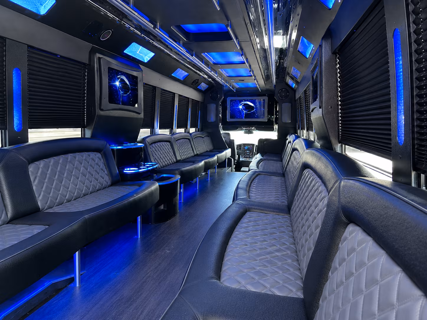 20 Passenger Party Bus Interior