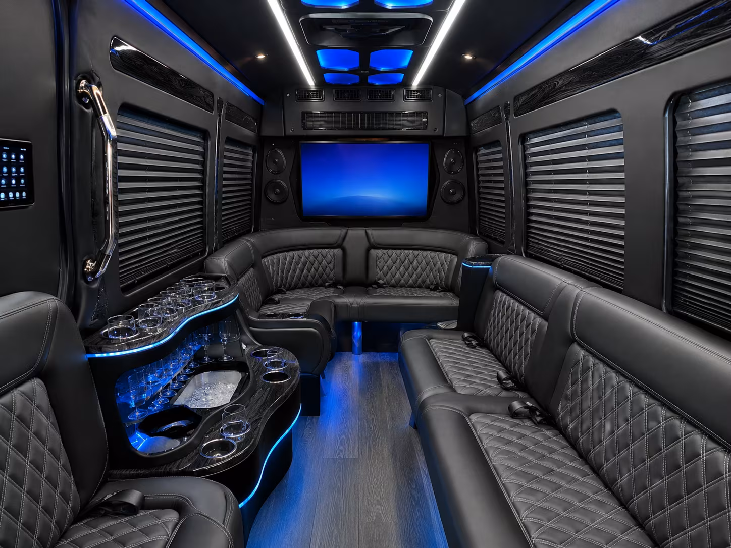 Jacksonville School Event Transportation party bus exterior