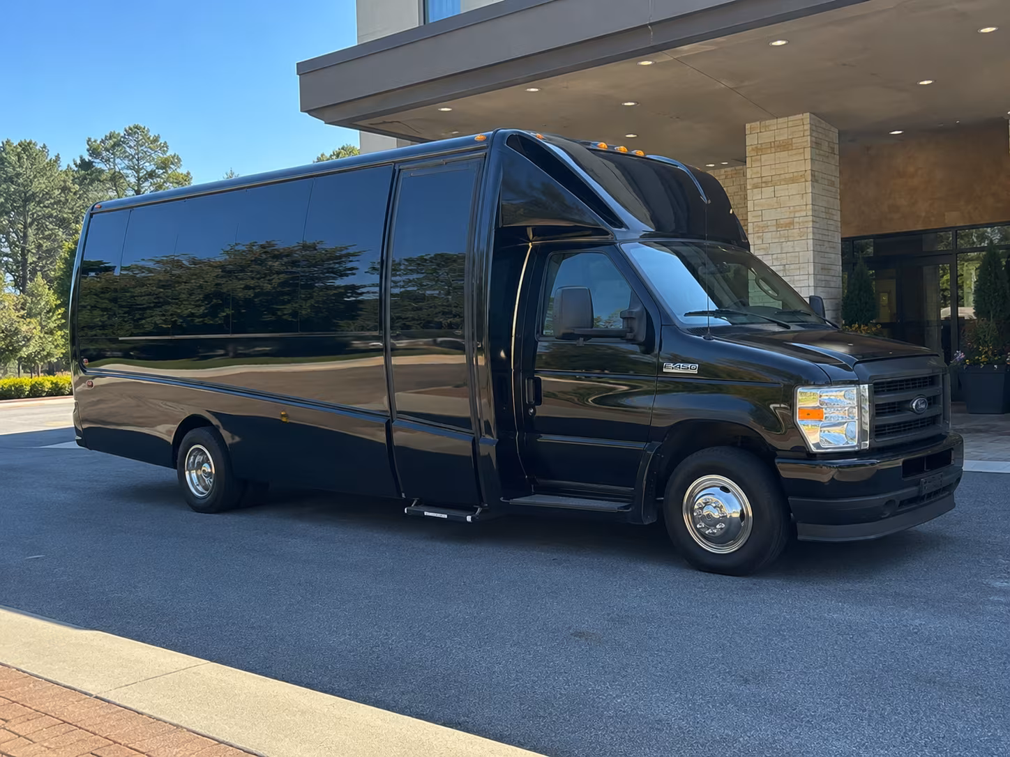 Jacksonville School Event Transportation party bus exterior