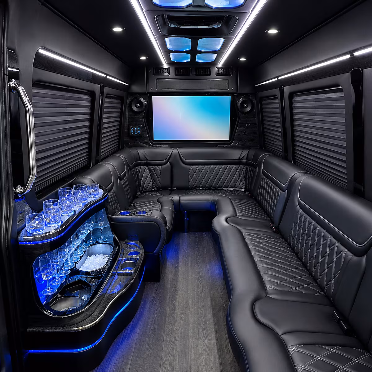 Jacksonville Wedding Transportation onboard seating