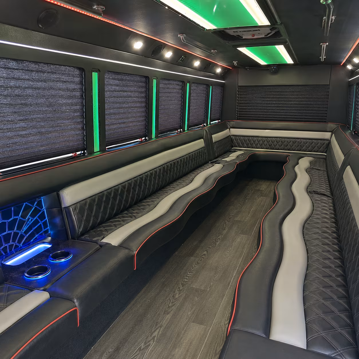 Jacksonville Winery Tour & Pub Crawl Transportation party bus interior