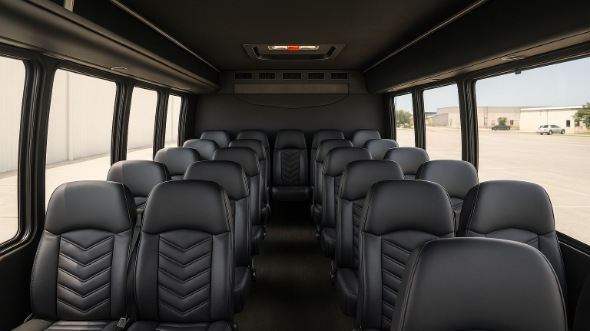 Interior of Charter Bus Company Jacksonville's 25 Passenger Mini Bus in Jacksonville
