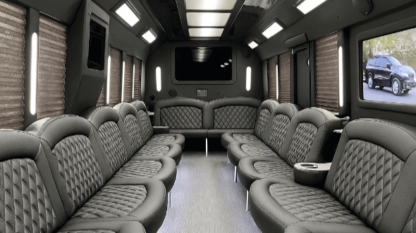Interior of Jacksonville Party Bus Company's 25 Passenger Party Bus in Jacksonville