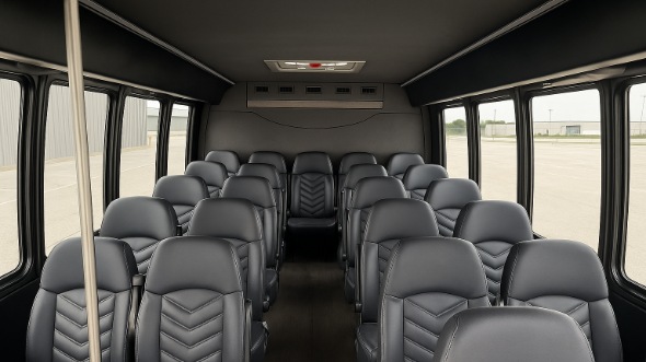 Interior of Charter Bus Company Jacksonville's 28 Passenger Minibus in Jacksonville