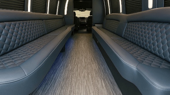 Interior of Charter Bus Company Daytona Beach's 28 Passenger Party Bus in Daytona Beach