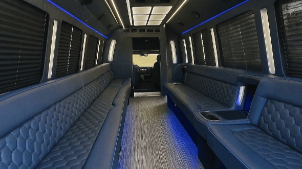 Interior of Charter Bus Company Ocala's 30 Passenger Party Bus in Ocala