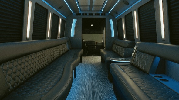 Interior of Jacksonville Party Bus Company's 40 Passenger Party Bus in Jacksonville