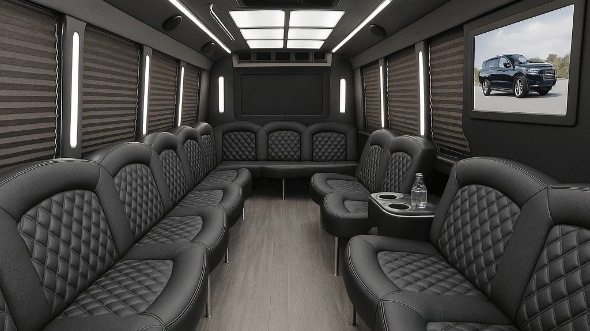 40 passenger party bus interior