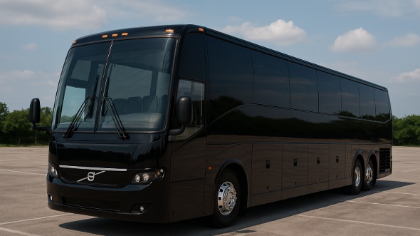Exterior of Charter Bus Company Jacksonville's 56 Passenger Charter Bus in Jacksonville