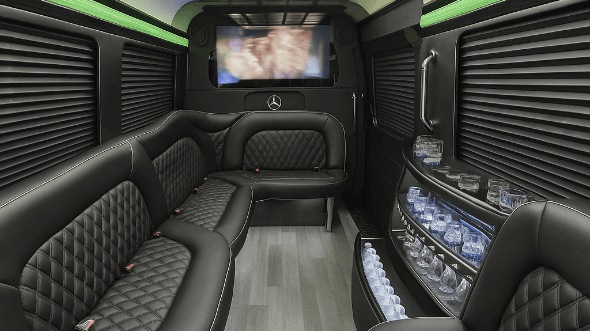 jacksonville 14 passenger sprinter limousine interior