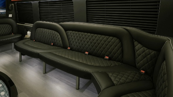 jacksonville 18 passenger party bus inside