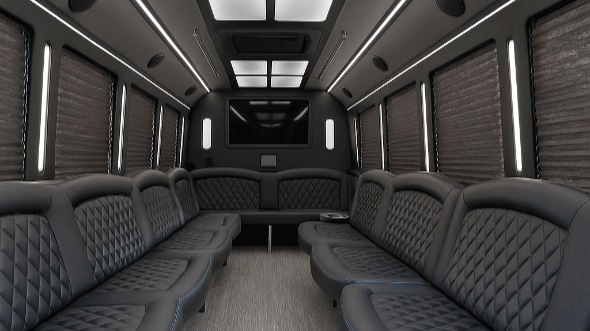 jacksonville 40 passenger party bus inside